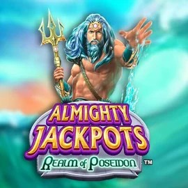 Almighty Jackpots – Realm of Poseidon casino game by Novomatic – featured logo at SpinoGambino Casino
